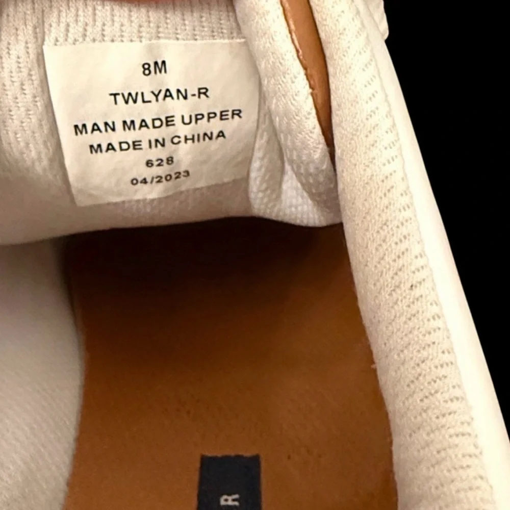 Tommy Hilfiger Women's White and Tan Sneakers | 8M - Picture 9 of 10